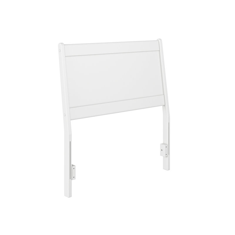 Tête de lit en bois massif Sadiras, Blanc, Twin