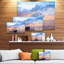 «Small Fishermen Boat at Sunset», reproduction de photo sur toile tendue-18269408
