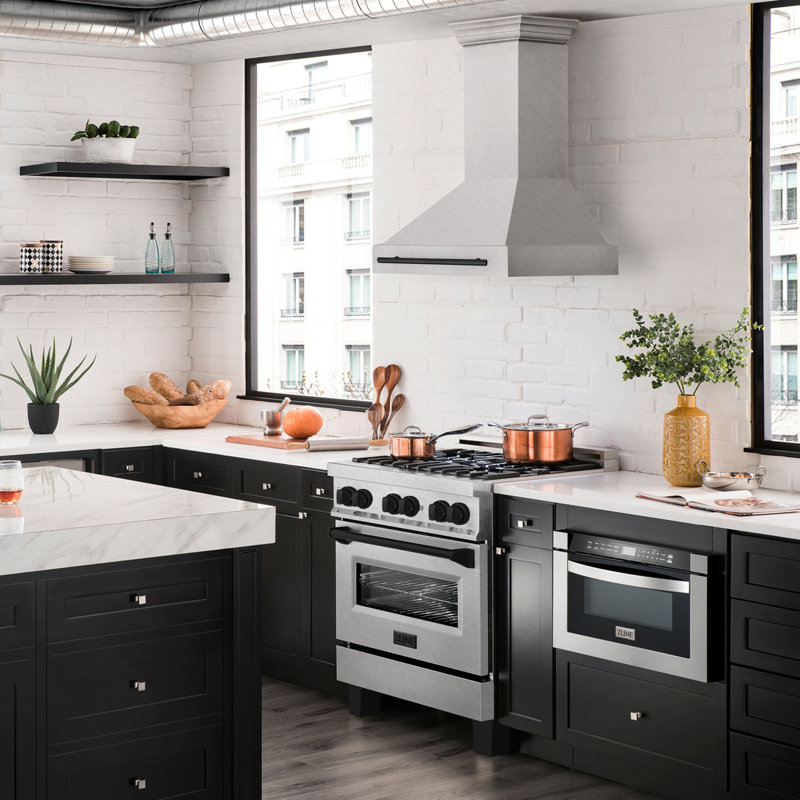 30" ZLINE Autograph Edition Fingerprint Resistant Stainless Steel Range Hood with Fingerprint Resistant Stainless Steel Shell