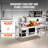 26 Inch Height Stainless Steel Work Table with 3-side Baffles, Height Shelf-357188263