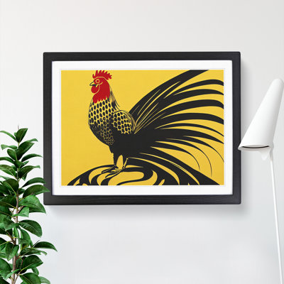 XH1022-6168X Modern Rooster Art Abstract 1 Piece Single Picture Frame Wall Art