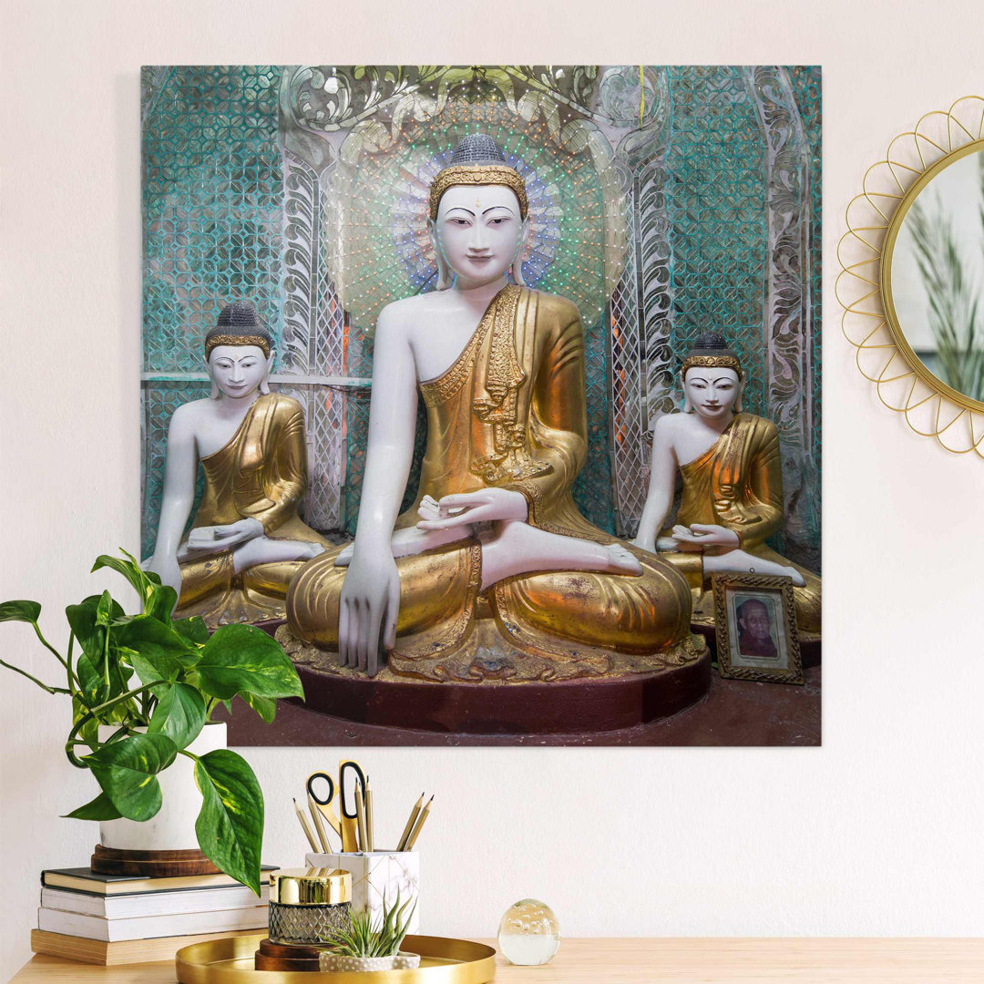 Leinwandbild Buddha Statuen