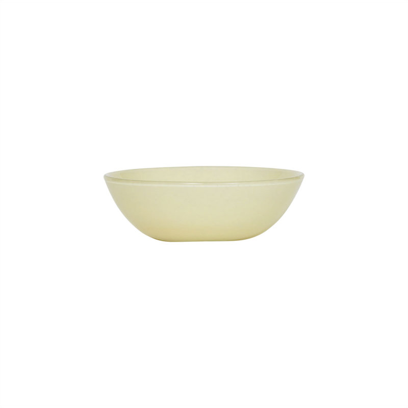Kojo Handmade Glass Cereal Bowl, Vanilla