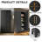 61" Metal Storage Cabinet With 2 Curved Doors & Adjustable Shelves – Tall Wardrobe For Bedroom, Living Room & Office-2065669161-2065669159