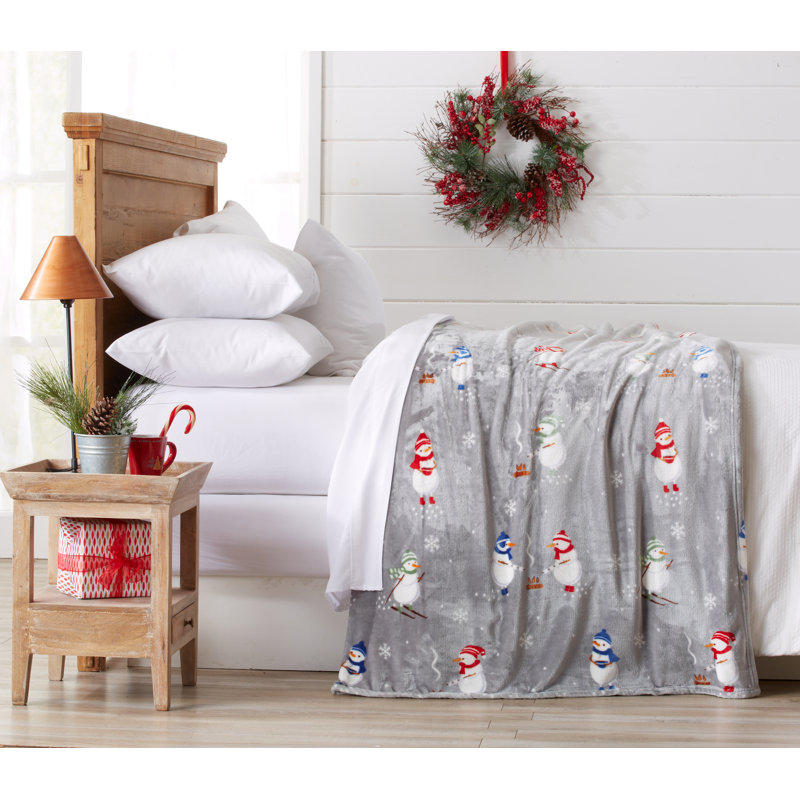 Ultra Soft Holiday Plush Fleece Blanket, Twin