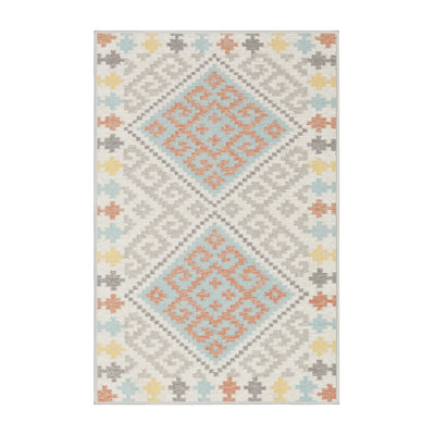 Tapis contemporaine jaune/brun/gris