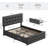 Full/Queen/King Bed Frame with 4 Drawers & Adjustable Headboard, Faux Leather Upholstered Mattress Foundation-1660902903-1669489743