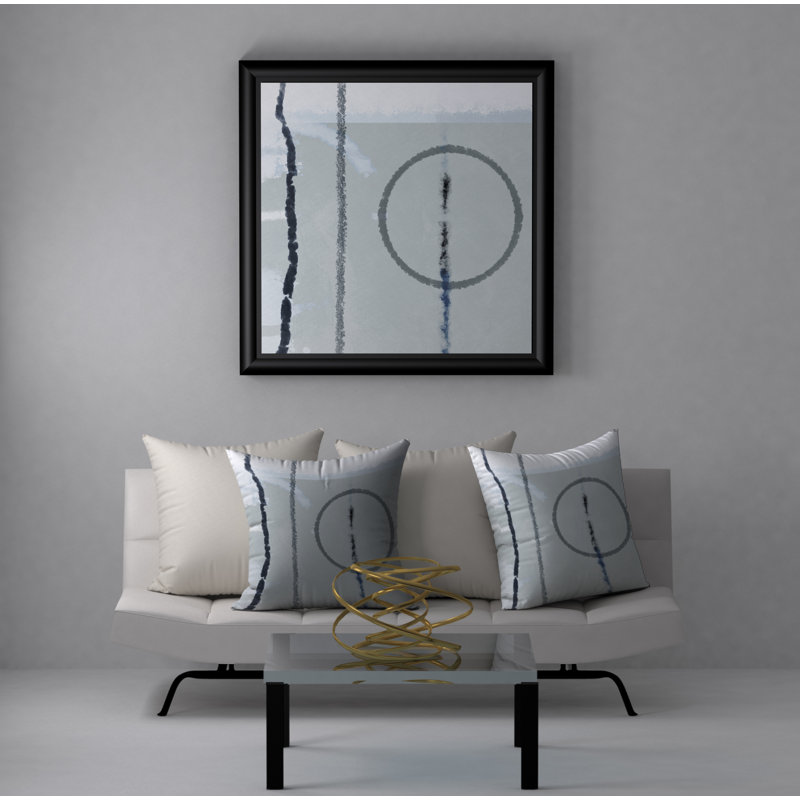 Abstract Throw Pillow, 24" H x 24" W