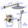 Complete Shower System In Brushed Nickel With Pressure Balancing Valve