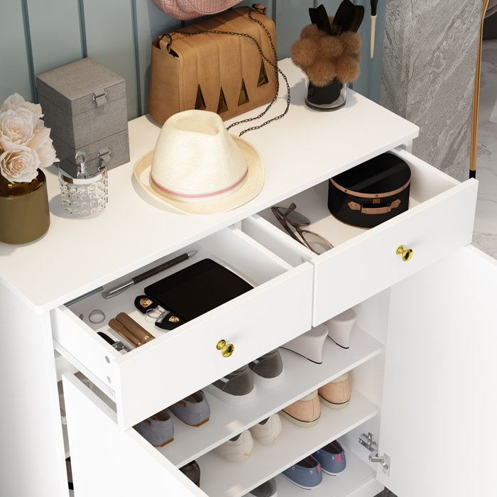 Willa Arlo Interiors 12 Pair Shoe Storage Cabinet & Reviews | Wayfair