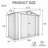 8Ft X 4Ft Outdoor Metal Storage Shed With Lockable Latch For Backyard
