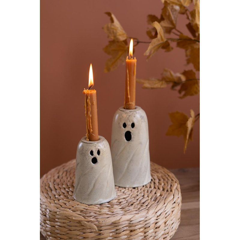 ENSEMBLE DE DEUX PORTE-BOUGIES HALLOWEEN