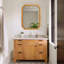 Armoire murale à miroir avec cadre de rangement en bois 31,5 "X 23,82" avec tablettes de rangement, miroir de pharmacie pour la salle de bain, le salon, le vestibule