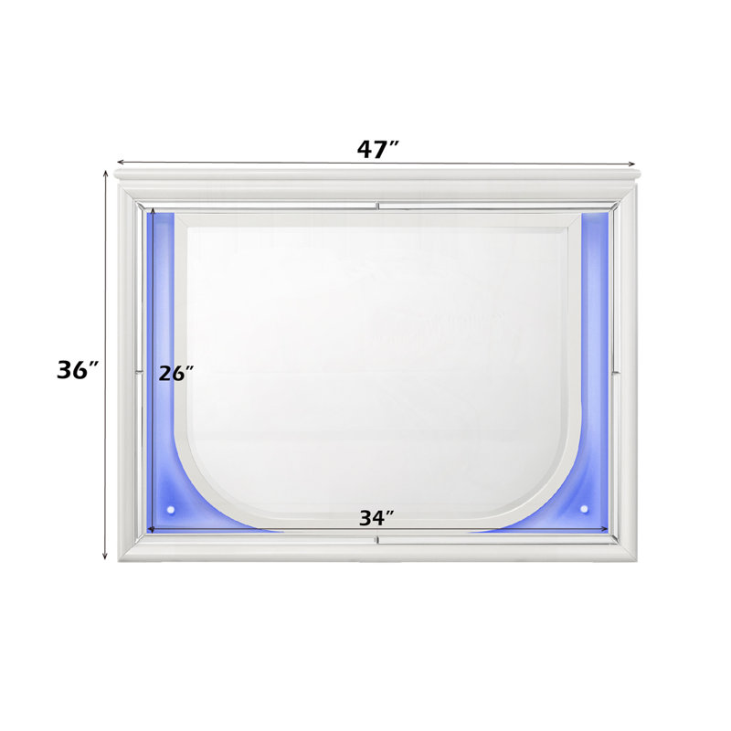 White Finish Mirror