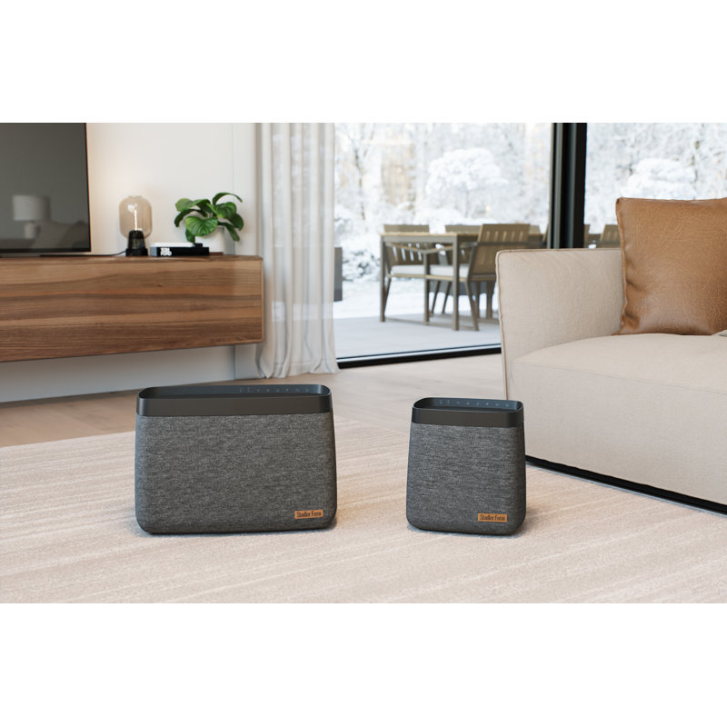 Karl Large Gray Fabric Evaporative Humidifier with Wi-Fi