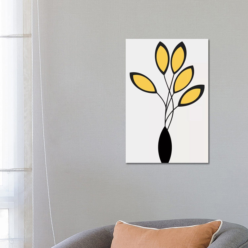 Cinco - Yellow by Kubistika - Print on Canvas, Wrapped Canvas, 66.04cm H x 45.72cm W x 3.81cm D