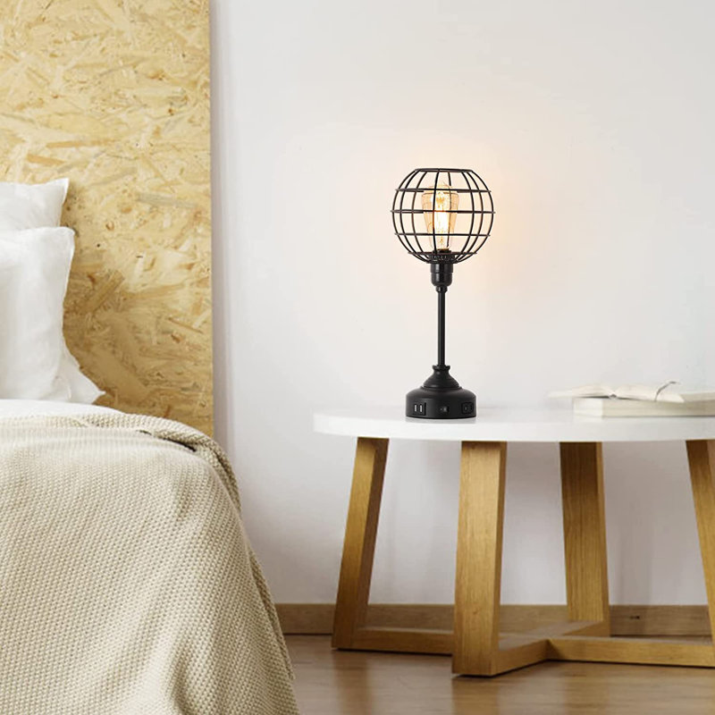 Lampe de table USB en métal