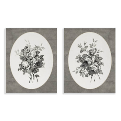 Ensemble de 2 plaques murales Vintage Petal Bundle