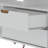 Rockefeller 63" Mid-Century Modern TV Stand with 4 Shelves and 2 Drawers for TVs up to 60" in Off White and Nature-1021305746