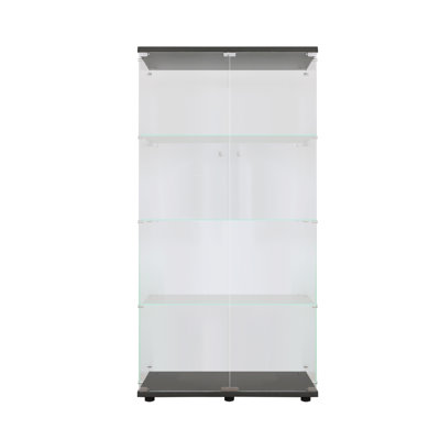 Glass 80.52 cm W Display Cabinet