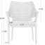 Fauteuil empilable 2 pièces en PE avec structure subtilement arquée, structure en fer et peu d'espace
