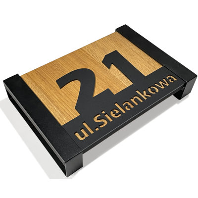 Arellys MDF Top With Natural Oak Veneer House Number