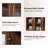 66" W Modern Sideboard with Glass Doors and Adjustable Shelves-1725786993