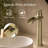 VanoFall Waterfall Vessel Gold Single Hole, Single Handle With Drain Assembly-97742743