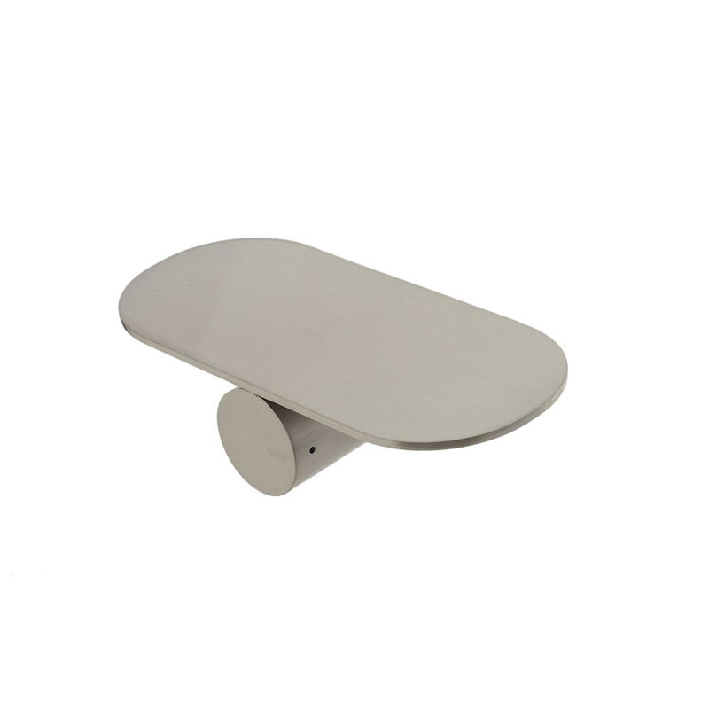 Dot Oval Metal Floating Shelf, Brushed Nickel