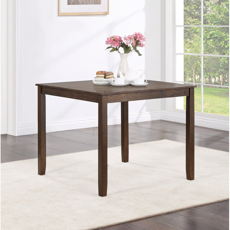 Gunde 4 - Person Pine Solid Wood Top Four Leg Base Dining Set