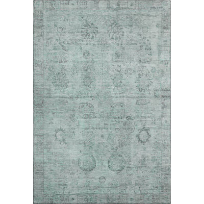Premium Machine Washable Mayfield AMF1769 Border Rug