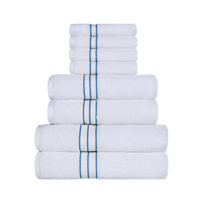 Hotel Turkish Cotton 8-Piece Towel Set, Ultra-Plush & Luxury Weight