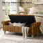 Banc de rangement traditionnel l 58,5 po Georgia avec pieds en bois massif et garniture cloutée Georgia-2031341265