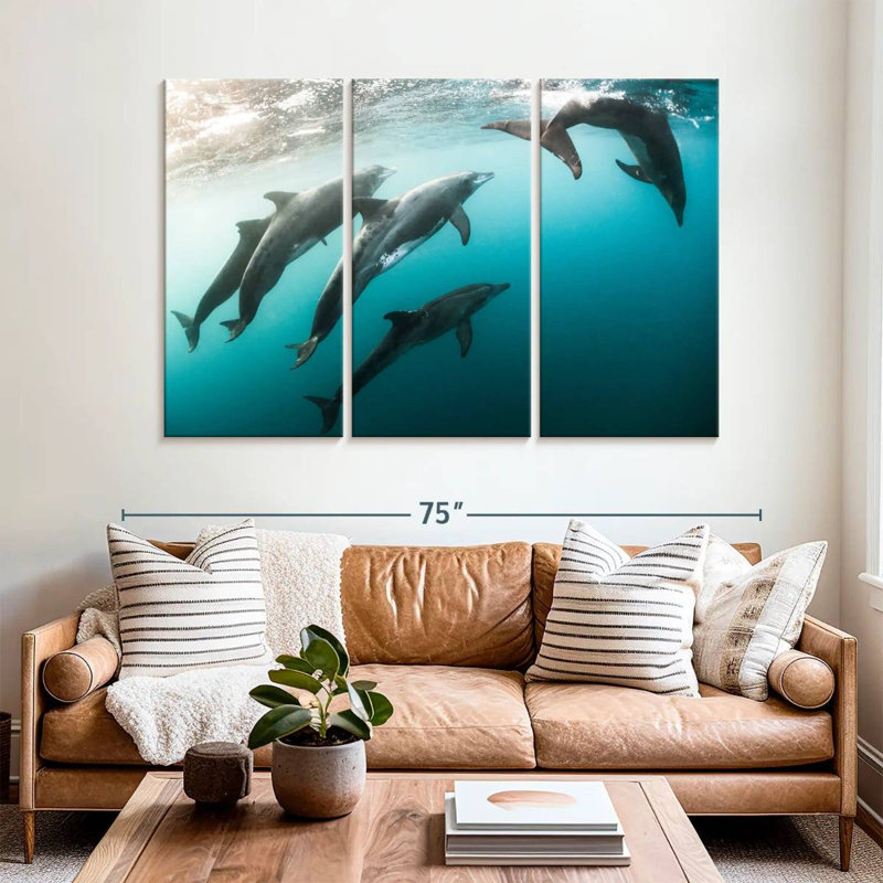 Brampt Dolphin Playmates, 42" H x 65" W