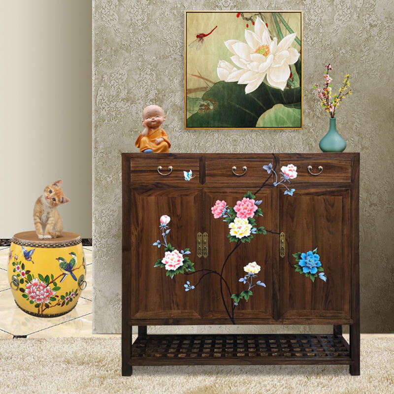 30 Pair Solid Wood Shoe Storage Cabinet
