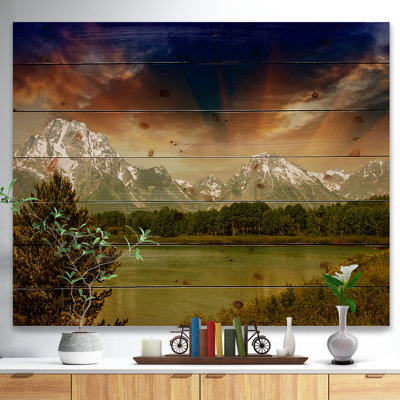 Parc national de Grand Teton - peinture sur bois sans cadre