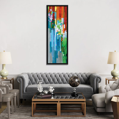 Rainbow of stripes panel ii-impression d’art graphique sur toile tendue