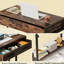 Table de bureau, bureau compact avec roues, bureau d'écriture à hauteur réglable, table basse mobile
