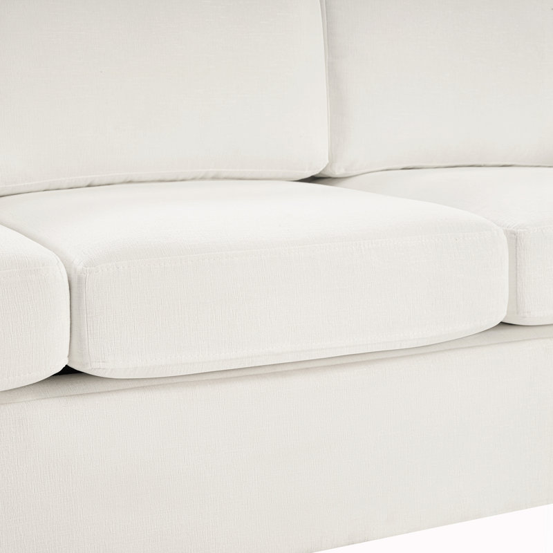 Canapé rembourré 84,7 po avec dossier incurvé, Beige