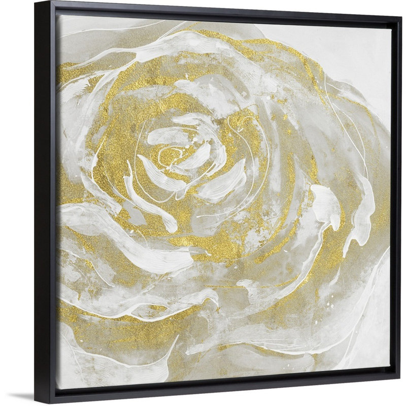« appique vi », peinture sur toile, H 31,7 po x l 31,7 po x P 1,75 po, Cadre flottant noir