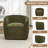 Swivel Accent Chair,Modern Comfy Round Barrel Chair With Upholstered,Fabric In Gray-1568361207