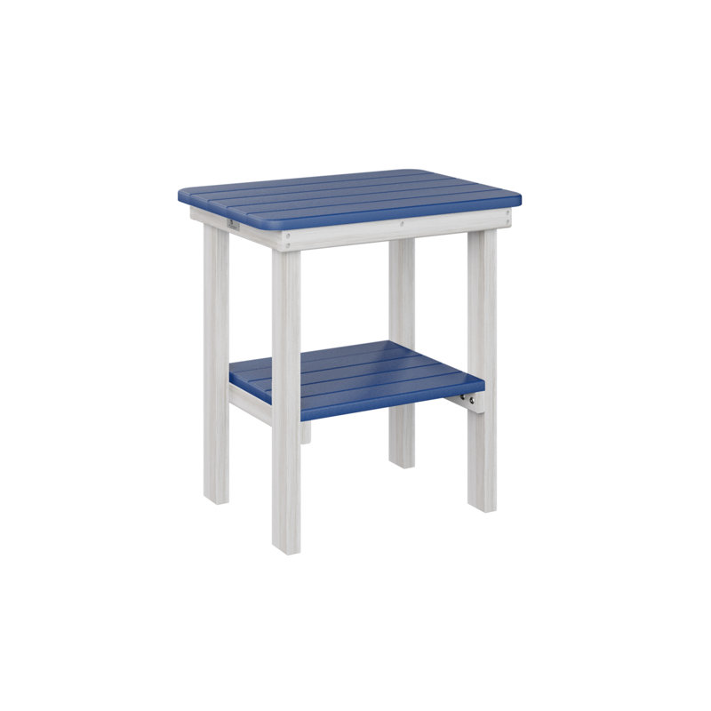 Berlin Gardens Rectangular End Dining Table, Seashell, Pacific Blue