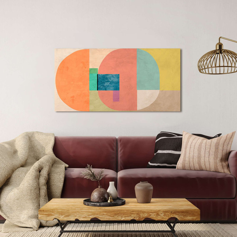 Smiling Planets by Sonne Taylor - Wrapped Canvas Print, 35cm H x 70cm W x 4cm D
