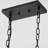 Aldo 28" 3-Light Black Metal & Wood Linear Pendant Light