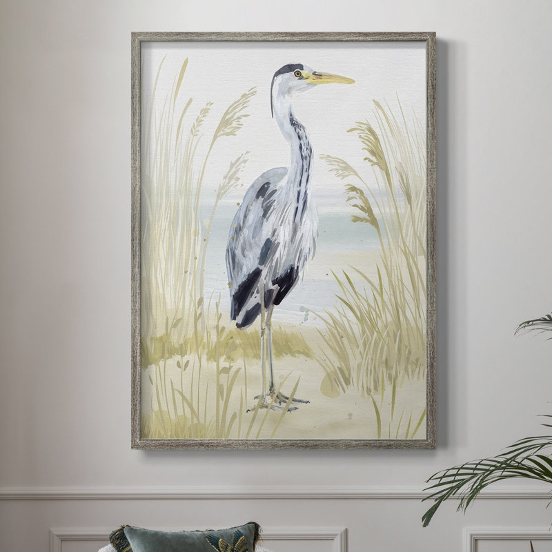 Heron on the Coast I, reproduction encadrée - bois massif, H 21 po x l 17 po