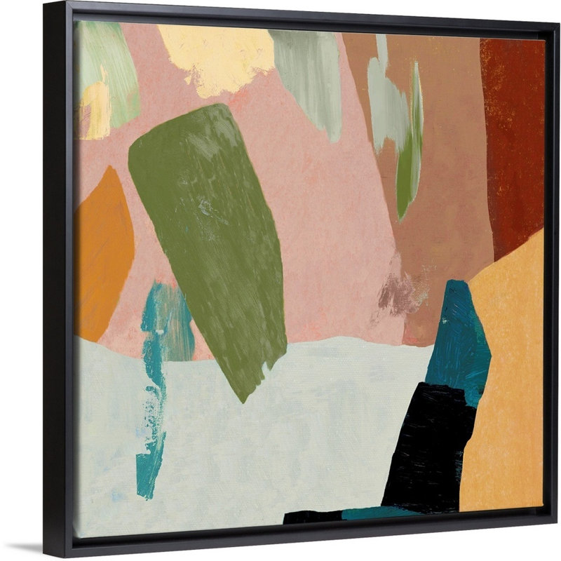 "Afloat I" par Tom Reeves, reproduction d’art sur toile, H 26 po x l 26 po x P 1,75 po, Cadre noir