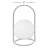 Gray Flameless Outdoor Lantern Circular Candle