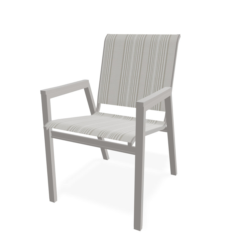 Bazza Outdoor Dining Chair, Harbor, Warm Gray