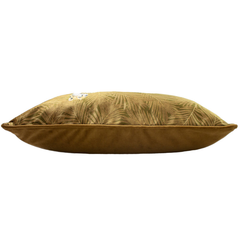 Quaniece Gold Rectangular Cushion, Feather