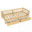 Lit plateforme simple TG avec garde-corps pleine longueur et 2 tiroirs de rangement-155686934